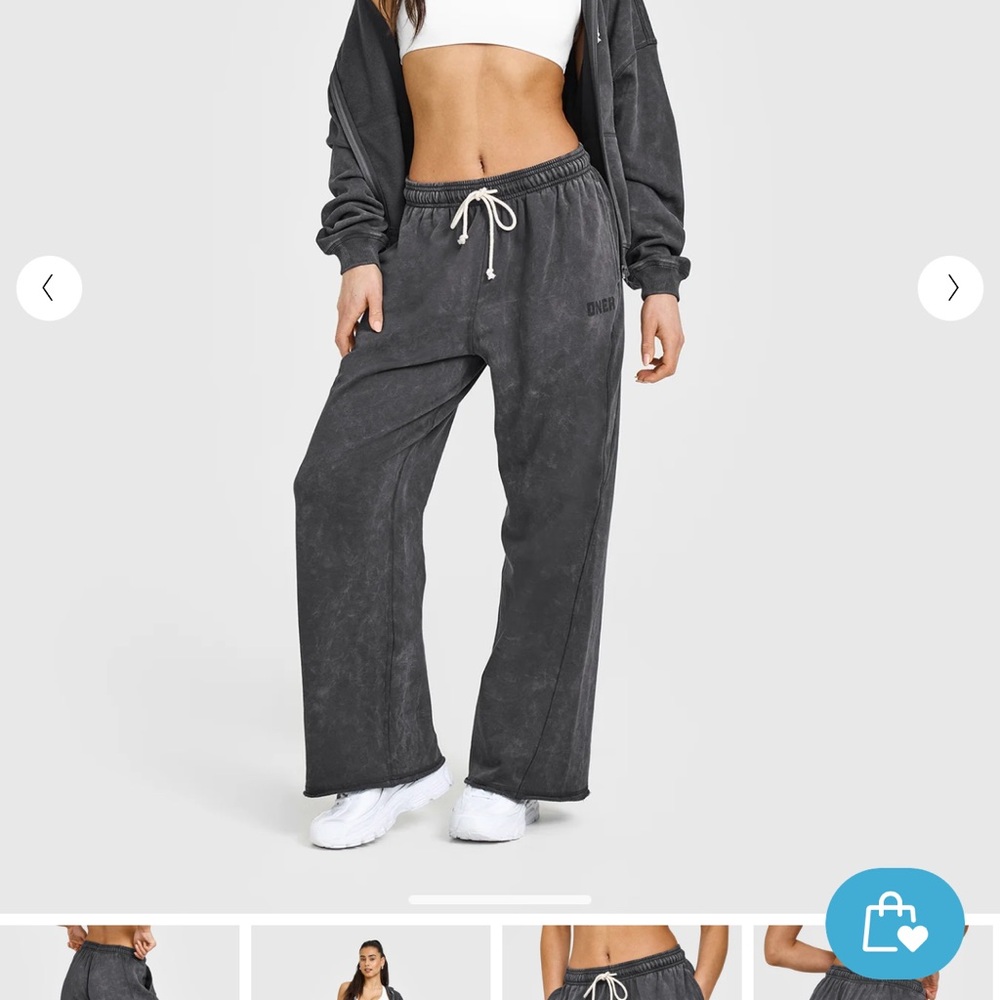 Coal color raw edge joggers Oner active